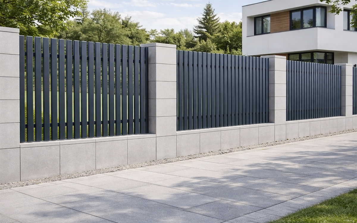 Sztacheta metalowa jako panel ogrodzeniowy – realizacja