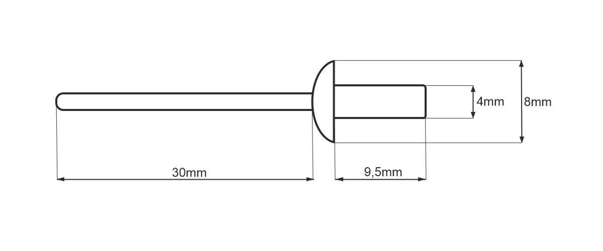 nity aluminiowo-stalowe 4x9,5 glinmet