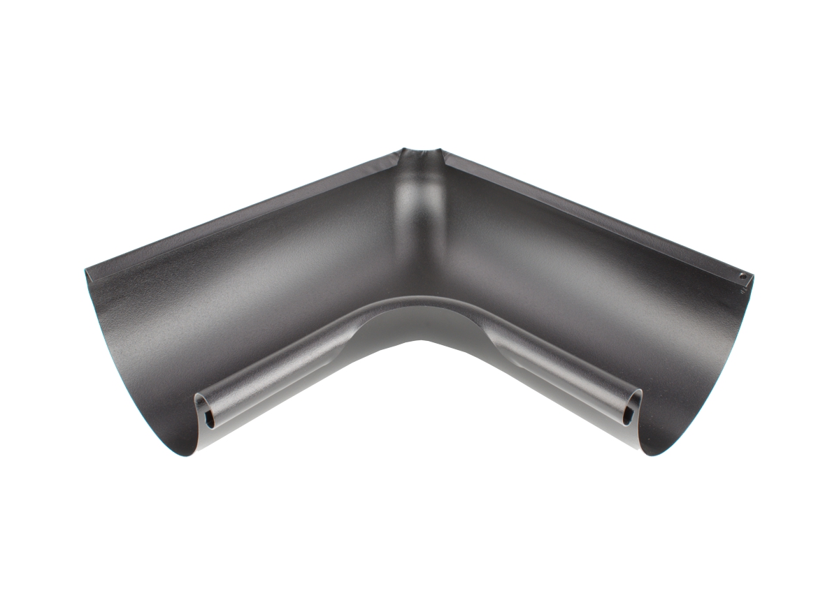 narożnik rynnowy wewnętrzny 125 mm czarny system kaskada glinmet