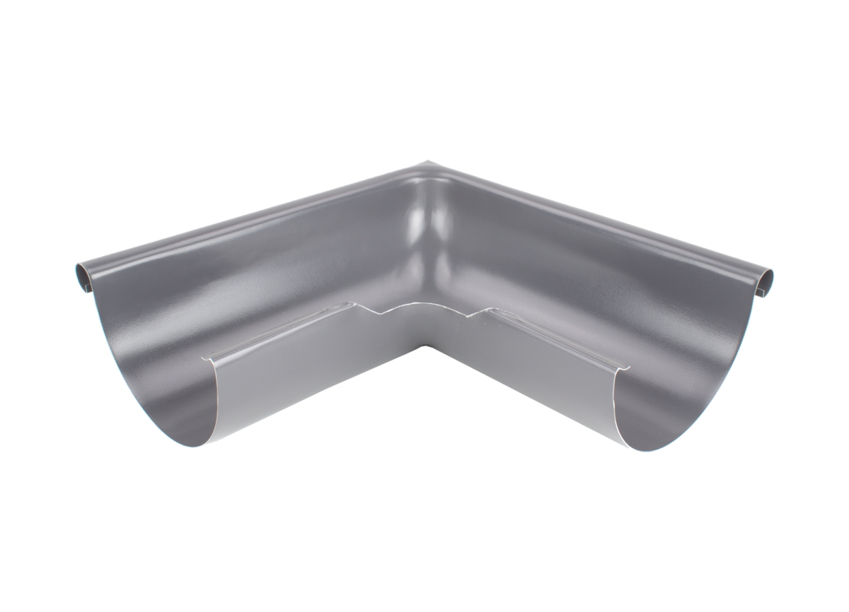 narożnik zewnętrzny rynnowy 125 mm metalowy grafitowy system kaskada glinmet