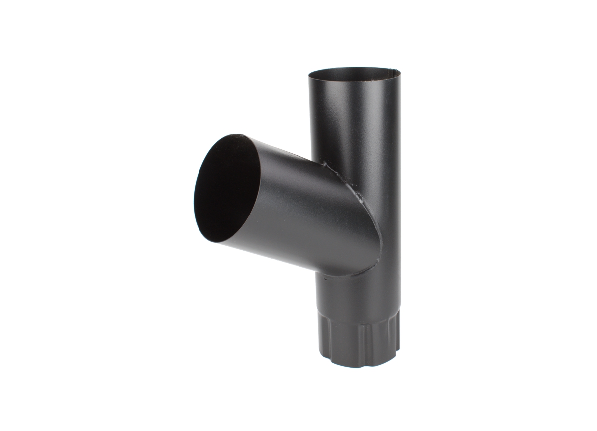 trójnik rury spustowej 100 mm metalowy czarny system kaskada glinmet