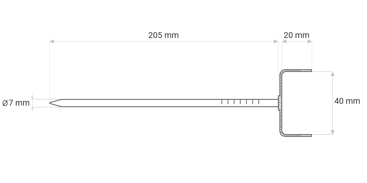 gwoźdź kalenicowy 40x210glinmet