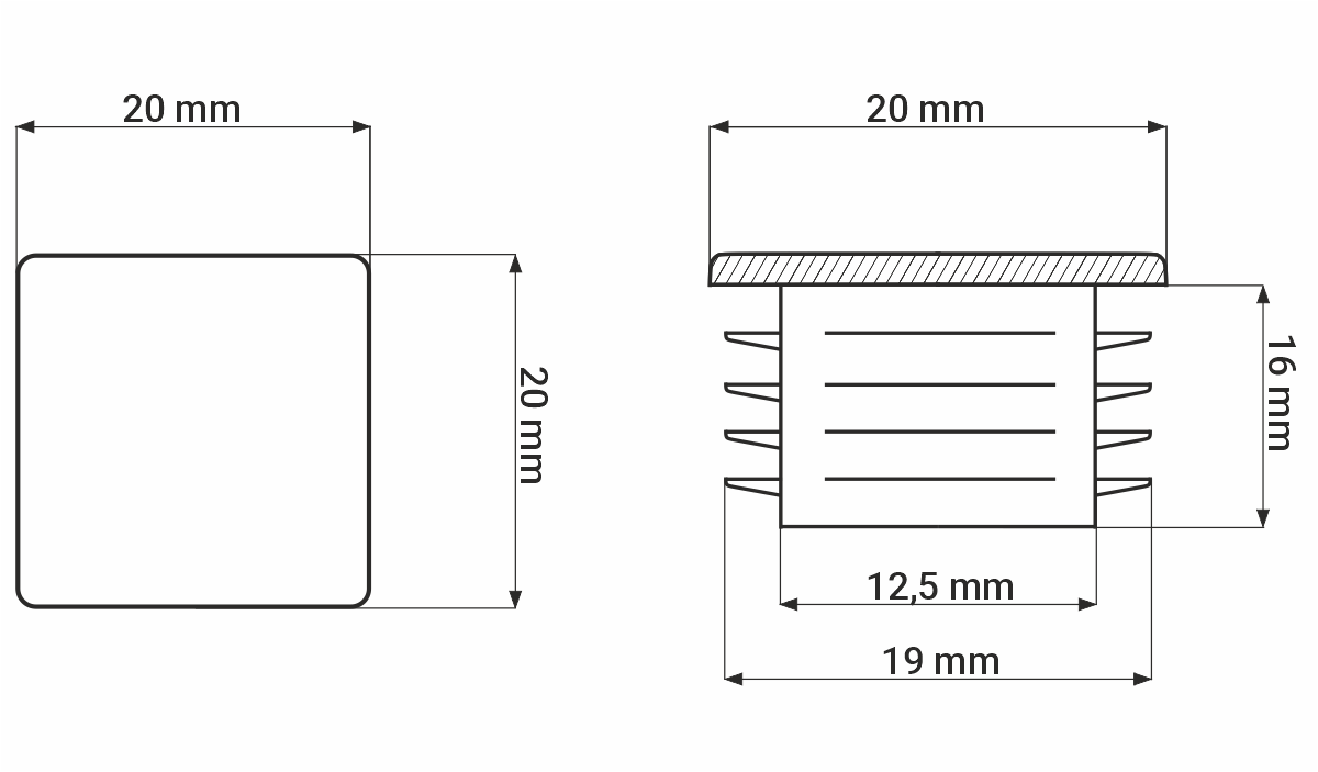 zaślepki do profilu 20x20 glinmet